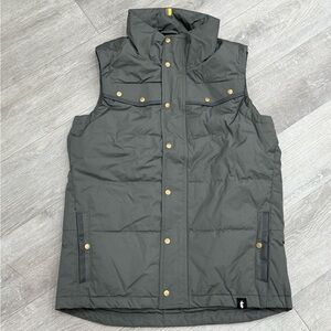 Cotopaxi Tianjin 650 Fill Down Dridown Canvas Vest Waterproof Grey Woman XS